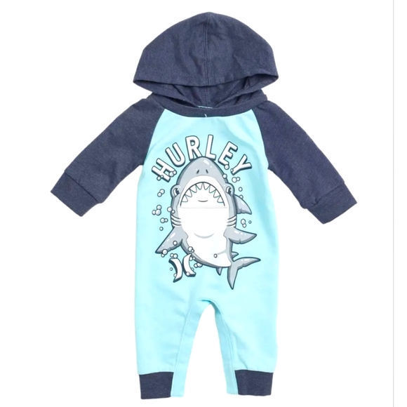 Hurley Other - Lil Shark Hooded Coverall 12 Months NWOT